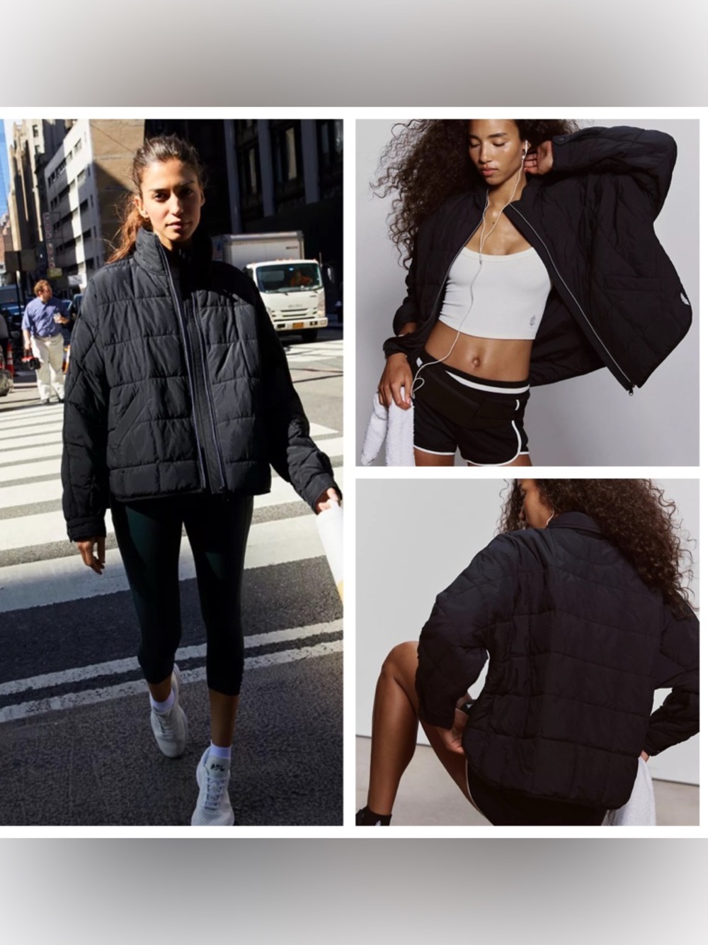 NWT Free People FP Movement Pippa Packable Puffer in Black